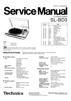 Technics - SLBD-3 - Service manual 